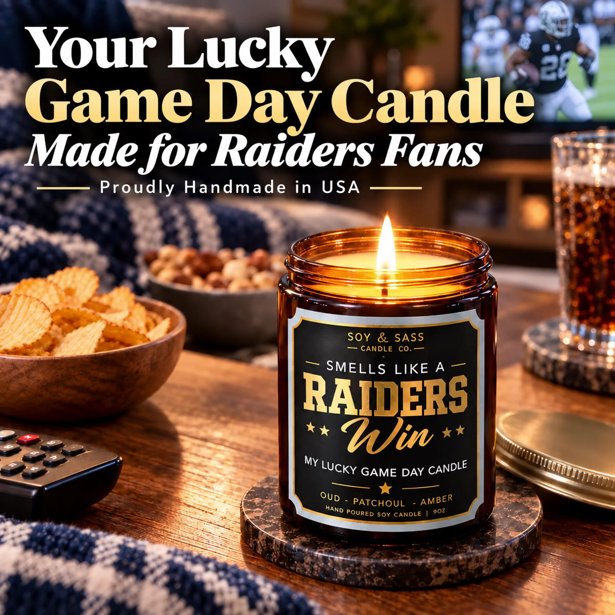 Vikings Gifts for Women / Men - Smells like a Vikings Win Candle, USA Made