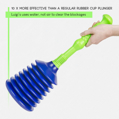 Luigi's Mini Sink Plunger for Unblocking Drains in Bathroom Kitchen Sink Bath and Shower - Small Powerful Commercial Style Plumbers Plunger - Bellow Plunger Sink Unblocker