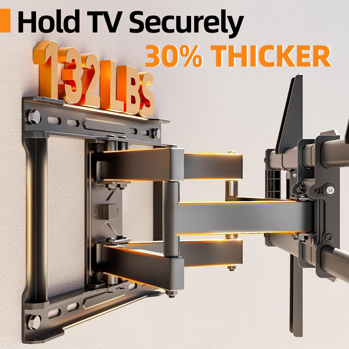 55 65 75 85 inch Tilting TV Wall Mount for 32-90 '' TVs, Low Profile TV Mount Bracket, Safe Lock & Quick Release,Max VESA 600x400mm, 24 inch Studs,132 lbs, Fit Most 55+ 75+ 85+ 86 TVs