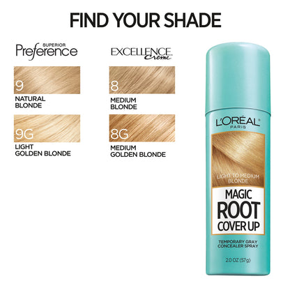 L'Oreal Paris Magic Root Gray Hair Cover Up, Medium Brown, 2 oz, 2 Count