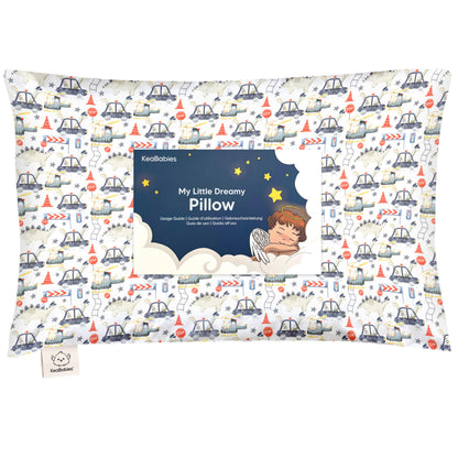 Toddler Pillow with Pillowcase 13x18 My Little Dreamy Pillow(Jolly Rainbow)