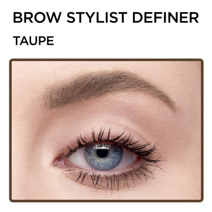 L'Oreal Paris Makeup Brow Stylist Definer Waterproof Eyebrow Pencil, Ultra-Fine Mechanical Pencil, Draws Tiny Brow Hairs and Fills in Sparse Areas and Gaps, Dark Brunette, 0.11 Ounce (Pack of 2)