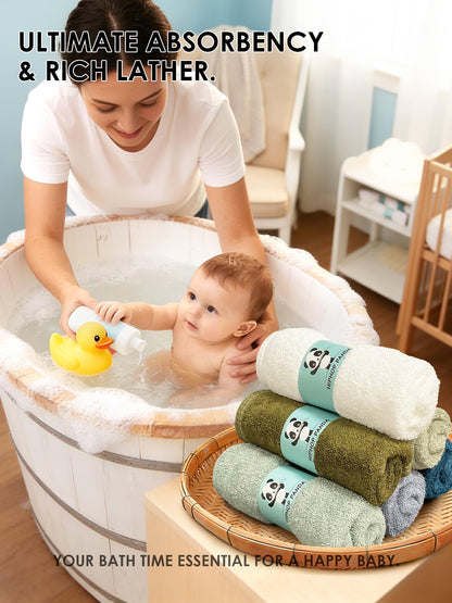 HIPHOP PANDA Soft Baby Washcloths, 2-Layer, 30 Pack Newborn Gift Set