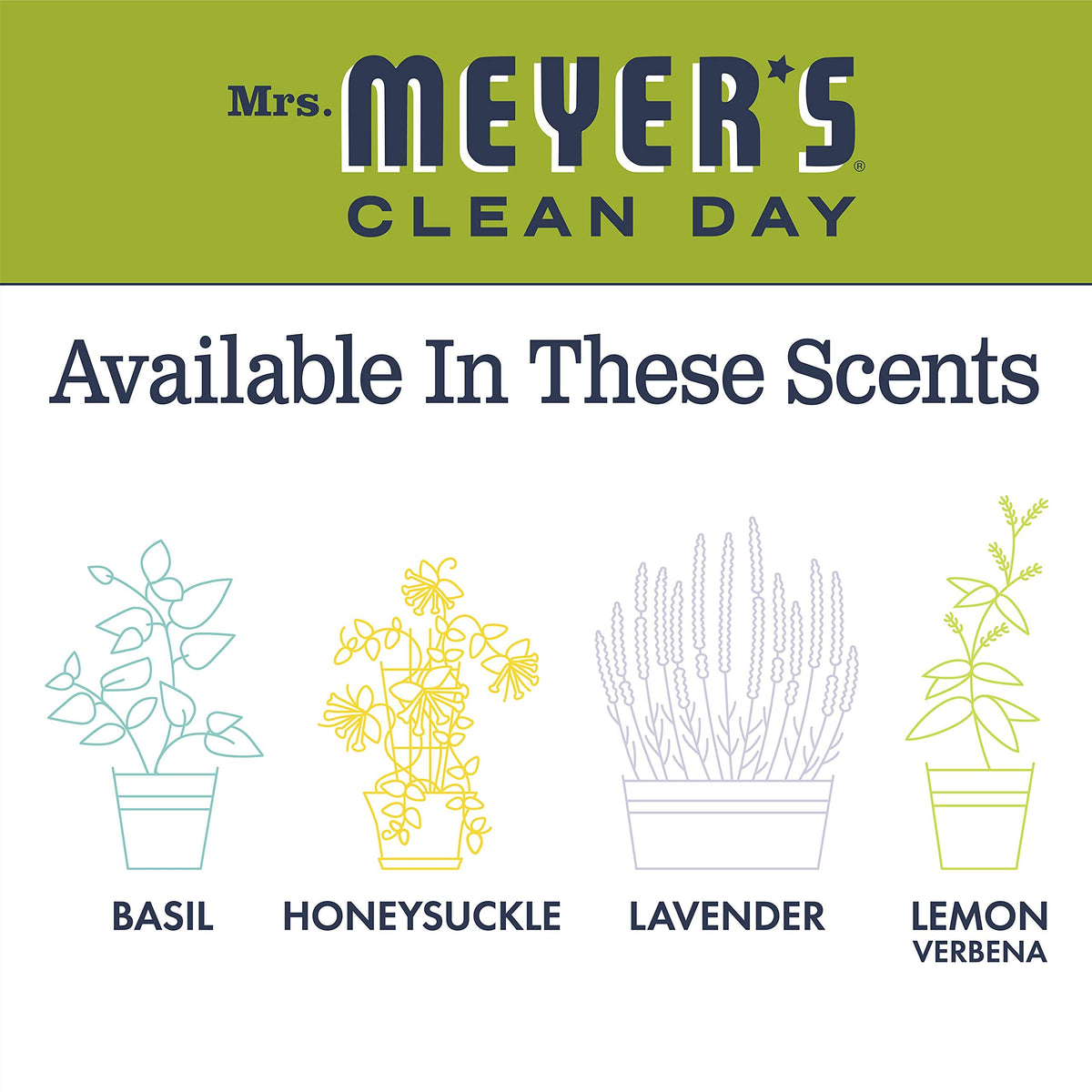 MRS. MEYER'S CLEAN DAY Hand Soap Refill, Lemon Verbena Scent, 33 Fl Oz Bottle