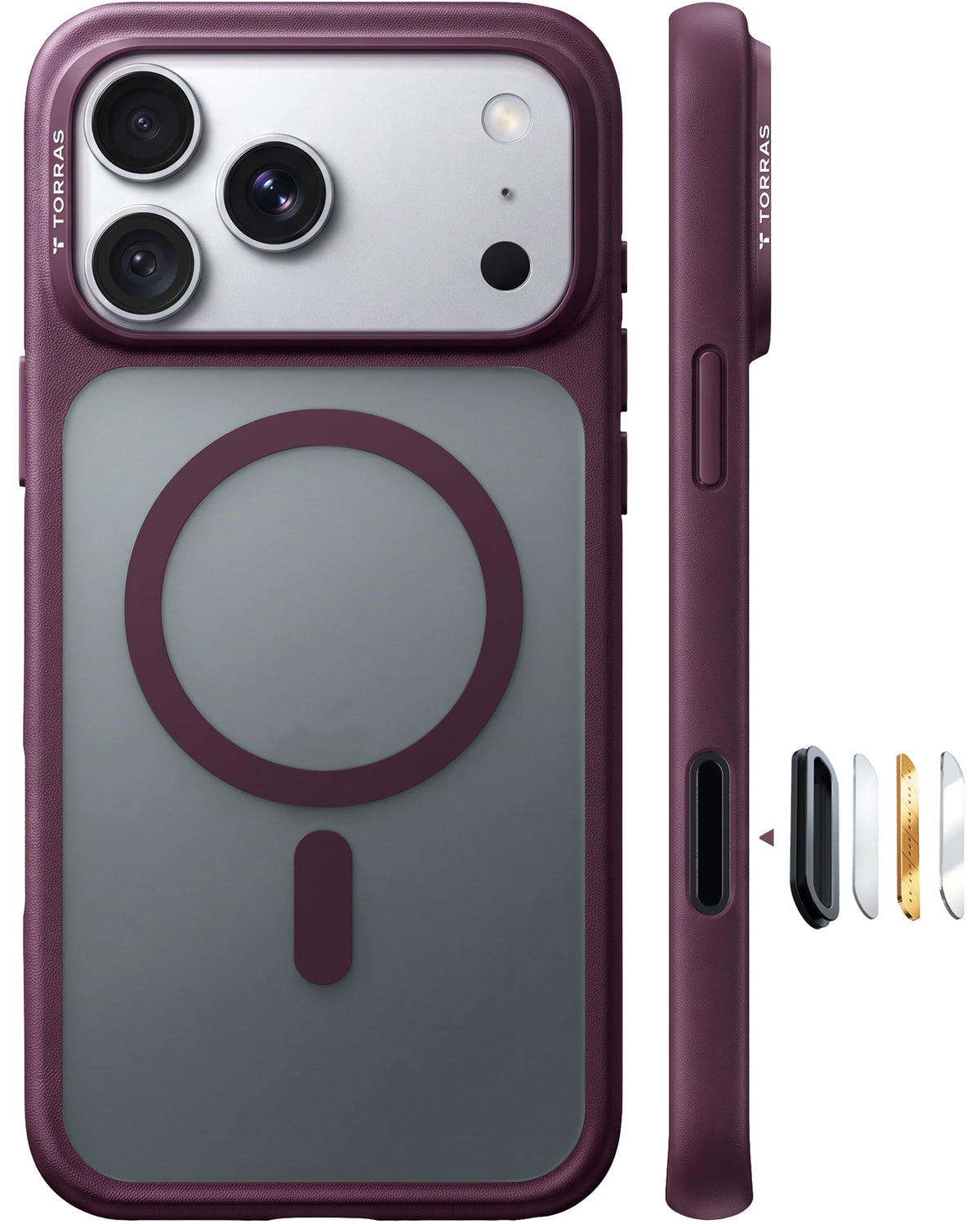 TORRAS Stronger Magnetic & Shockproof for iPhone 18 Pro Max Case Burgundy