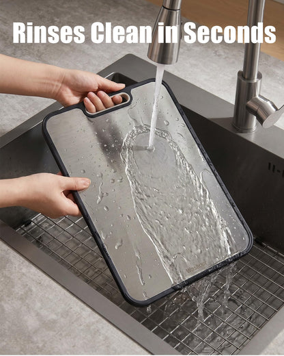 Titanium Cutting Board for Kitchen 16" x 11", 2-in-1 Cutting Mat