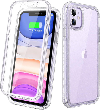 Diaclara Designed for iPhone 15 Plus Case 6.7 Inch, Full-Body Clear Bumper Cases w/Built-in Screen Protector, 360 Protective Rugged Case + Glass Camera Lens Protector,Mint Green