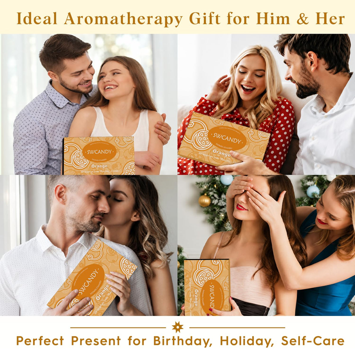 SWCANDY Sandalwood Shower Steamers 8 Pack, Home Spa Self Care