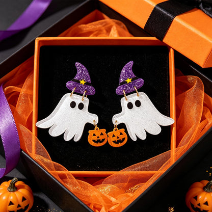 Hocus Pocus Earrings for Women Spooky Witch Halloween Pumpkin Earrings Halloween Accessories Witch Jewelry