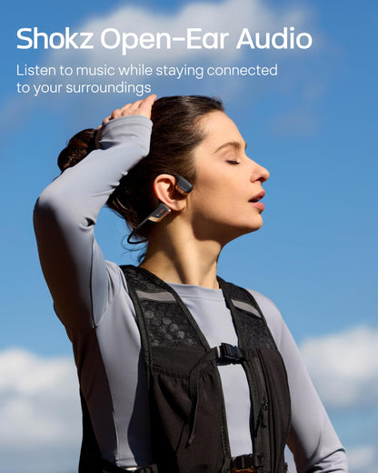 SHOKZ OpenRun Pro 2 Bone Conduction Bluetooth Sport Headphones, Black