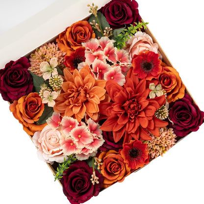 Fall Artificial Flowers DIY Bouquet Combo Faux Rose for Home Decor