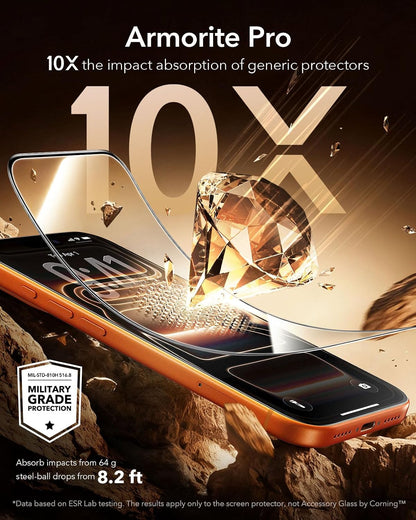 ESR 3 Pack for iPhone 17 Pro Max Screen Protector, Armorite Pro