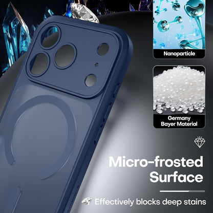 ImpactStrong Magnetic Guard Designed for iPhone 17 Air Case [Camera Protection] [Military Grade Drop Tested] [Compatible with MagSafe] Slim Translucent Matte Phone Case (6.6") - Navy Blue