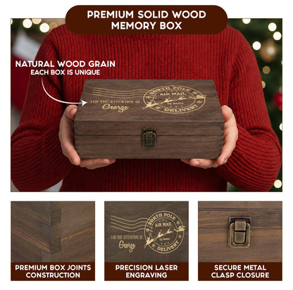 Personalized Wooden Keepsake Box, Custom Engraved Memory Box with Lid