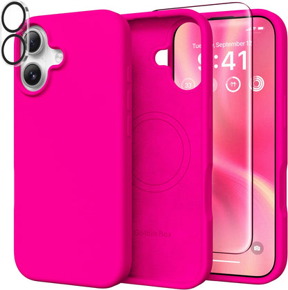 GolbinBox Magnetic for iPhone 13/14 Case, Silicone Cover, Blackcurrant