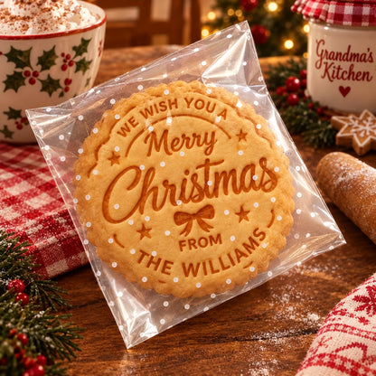 Personalized Cookie Stamp for Family Name Christmas Cookies & Gifts