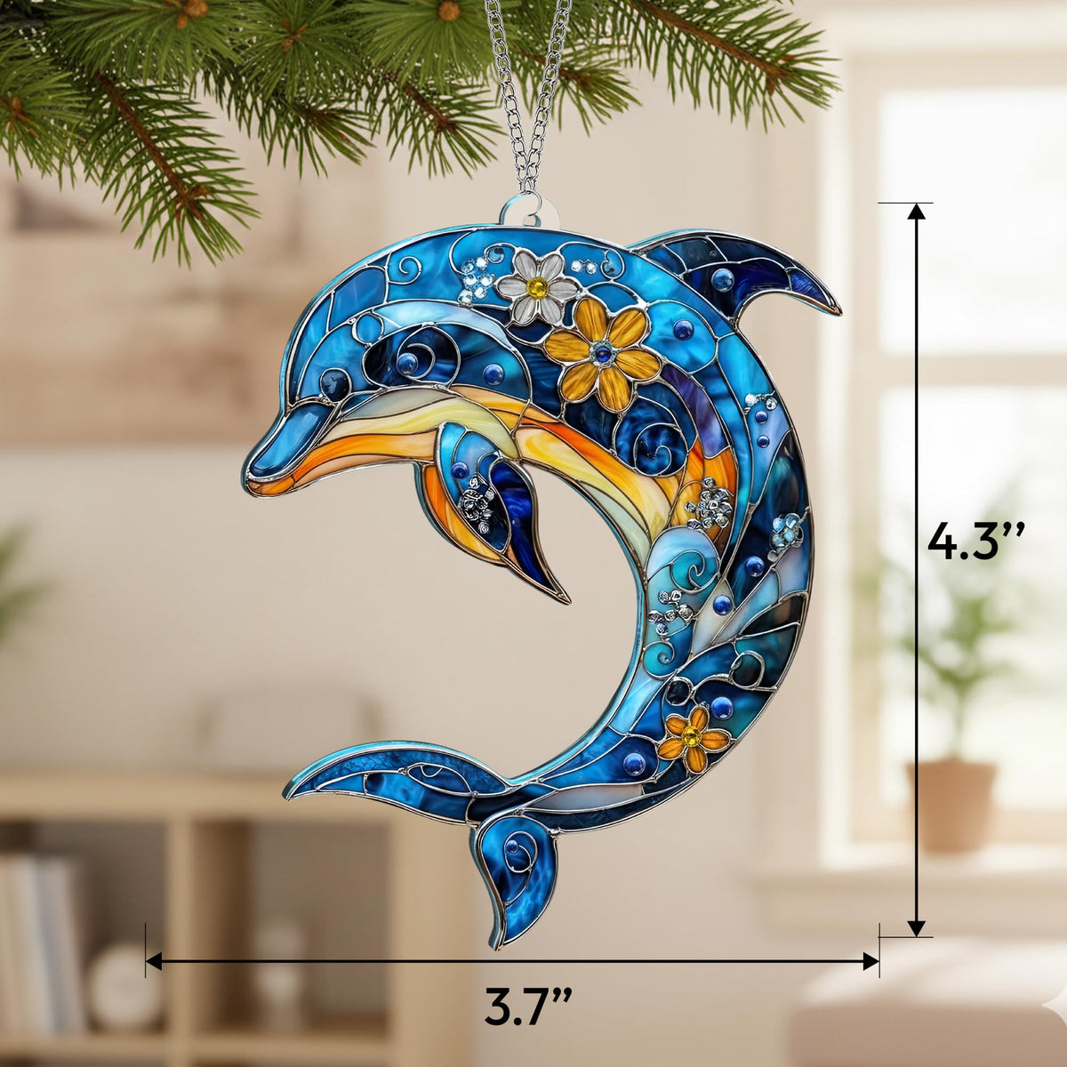 Sea Turtle Gift for Women, Mom & Daughter Christmas Ornament with Card