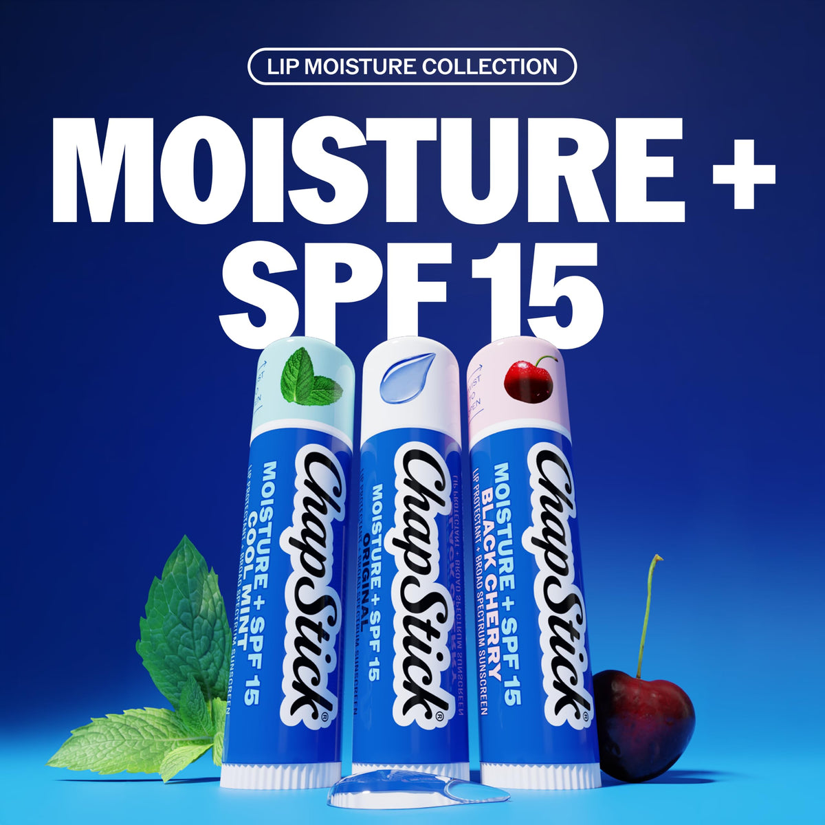 ChapStick Moisturizer Original Lip Balm Tubes, SPF 15 and Skin Protectant - 0.15 Oz (Pack of 3)