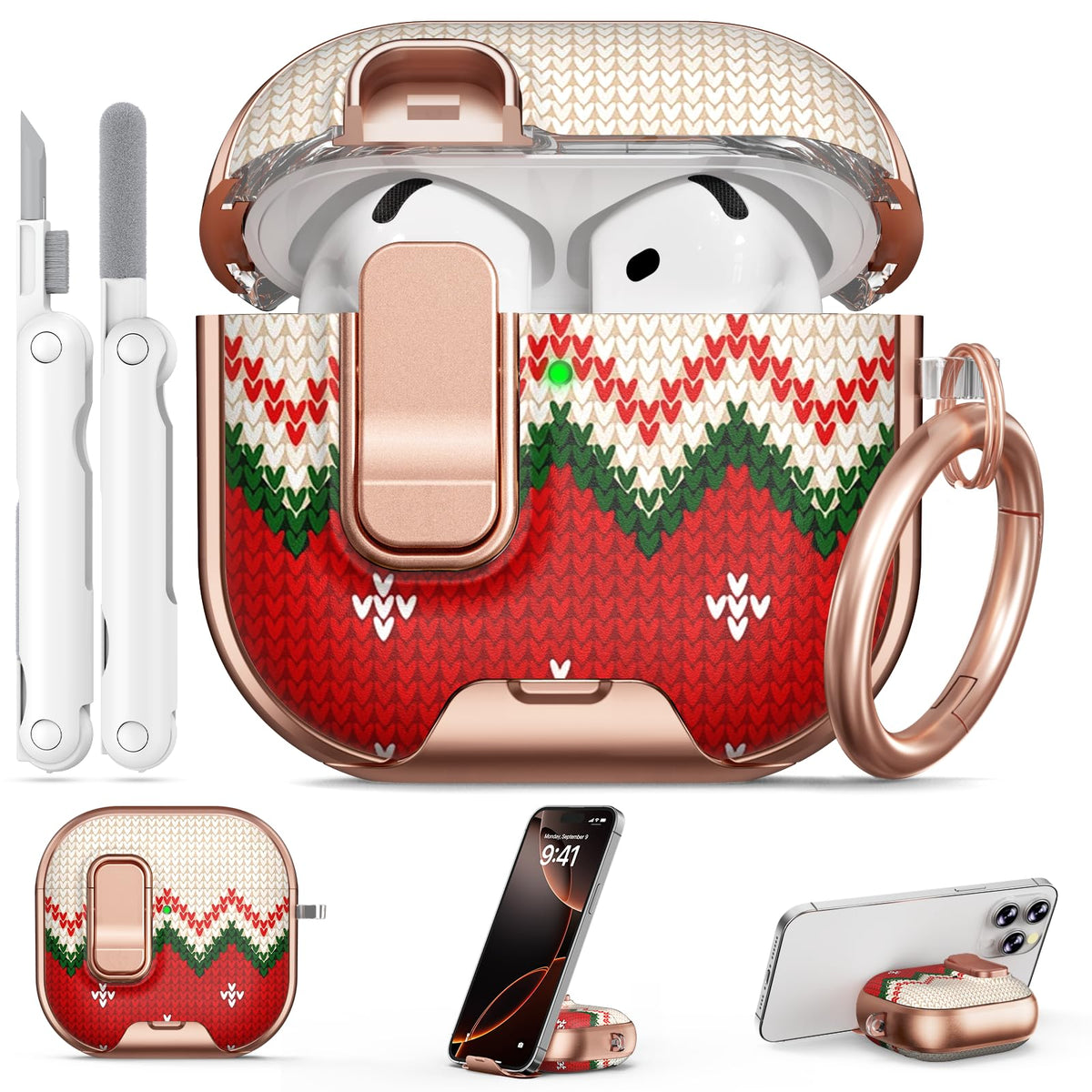 for AirPods Pro 2nd/1st Case (2023-2019)-Purple Bell Flower