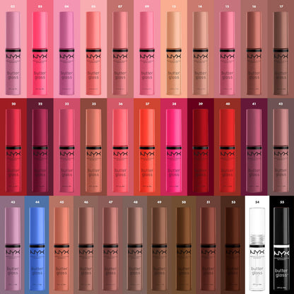 NYX PROFESSIONAL MAKEUP Butter Gloss, Non-Sticky Lip Gloss - Sugar Glass ,Clear