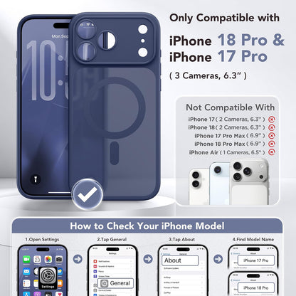 Magnetic Shockproof for iPhone 18 Pro & iPhone 17 Pro Case, Sunset Orange