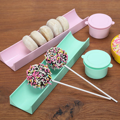 Round Cake Pop Mold Set with 9in Tray and Sticks- Blue