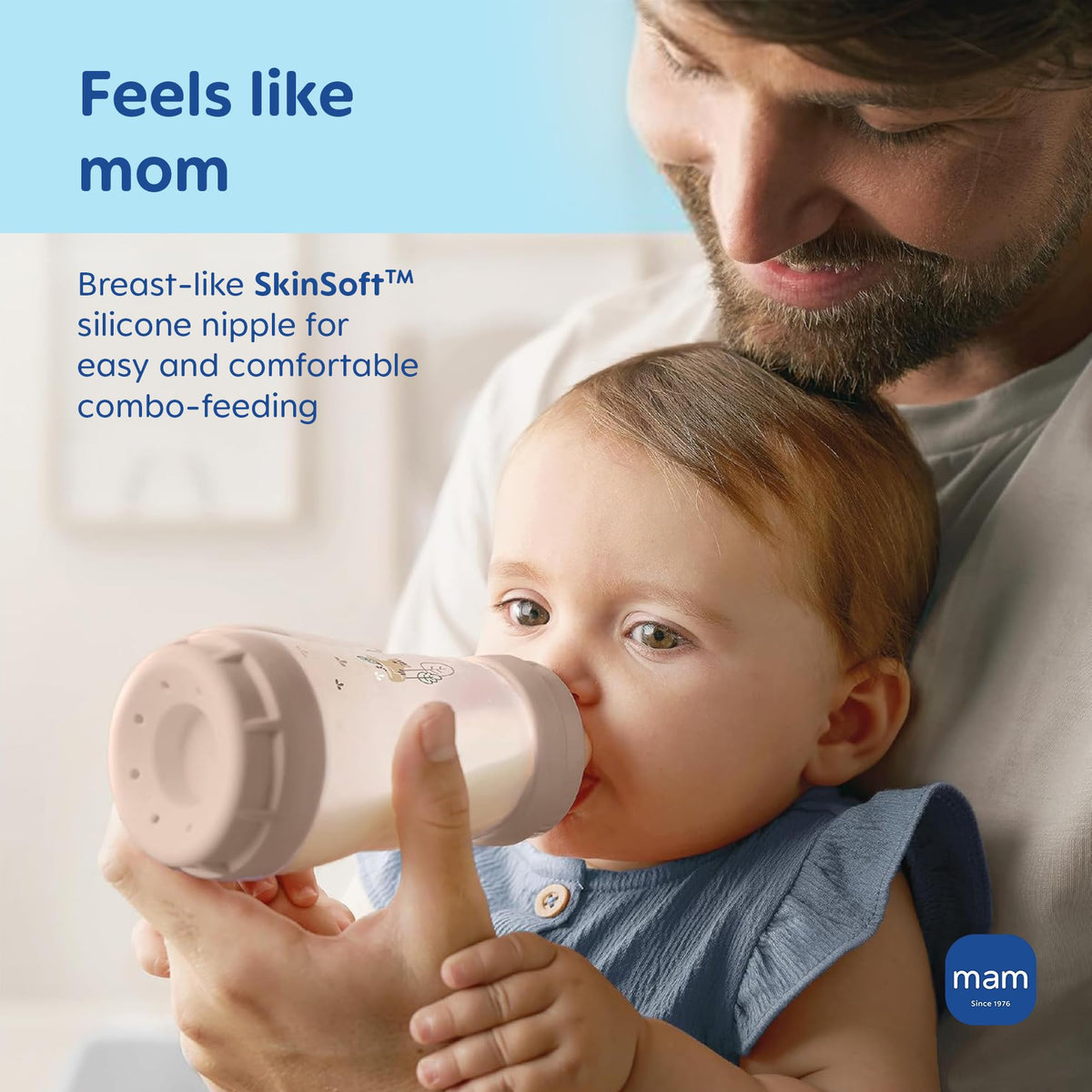 MAM Baby Bottle Anti-Colic Medium Flow Nipples, Fits All MAM Bottles, 2 Pk