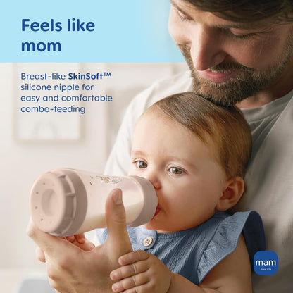 MAM Baby Bottle Anti-Colic Medium Flow Nipples, Fits All MAM Bottles, 2 Pk