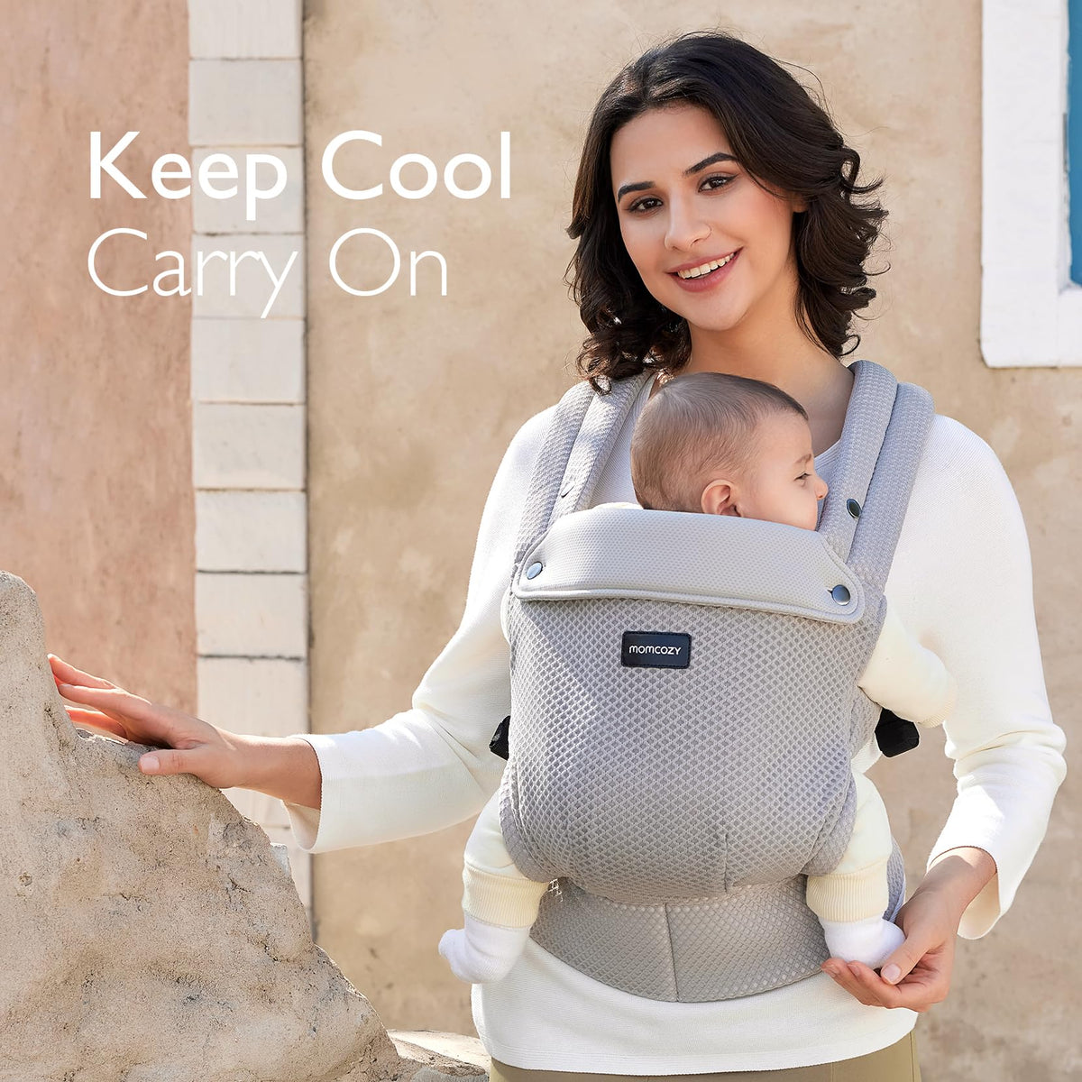 Momcozy PureHug Baby Carrier - Ergonomic, Cozy and Lightweight for 7-45 lbs