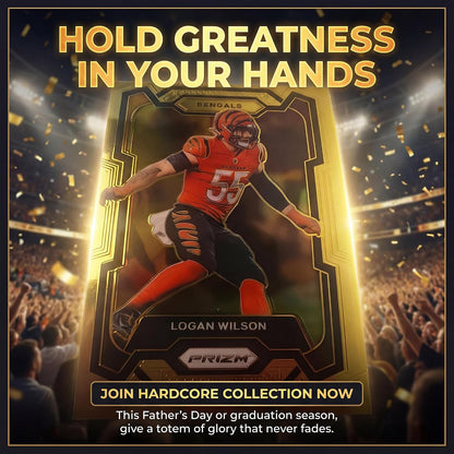 Football Trading Cards Box 50pc Gold-Finish Rookies & Veterans Set
