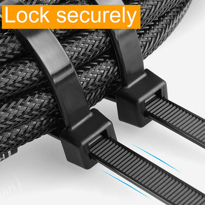 Zip Ties 4 inch (200 Pack), Small Zip Ties with 18 lb Tensile Strength, Black, by Tantti Supply