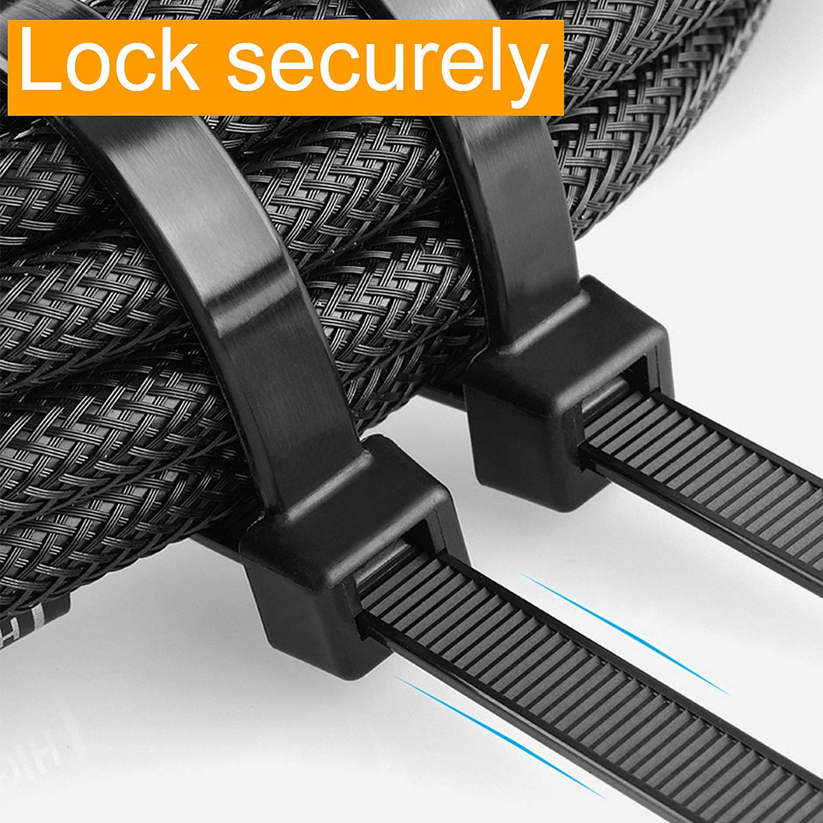 Zip Ties 4 inch (200 Pack), Small Zip Ties with 18 lb Tensile Strength, Black, by Tantti Supply