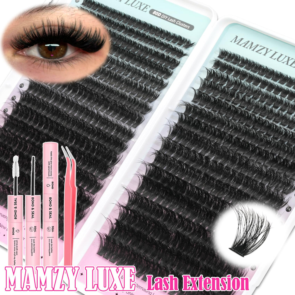 Lash Clusters Wispy 60D Eyelash Clusters 10-18mm Fluff Cluster Eyelash Extensions D Curl No Plastic Feel Individual Lashes Extension 240 Pcs Versatile False Eyelashes Clusters