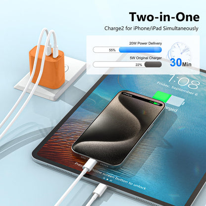 USB C Charger Block 3 Pack, Dual Port 20W Fast Wall Plug