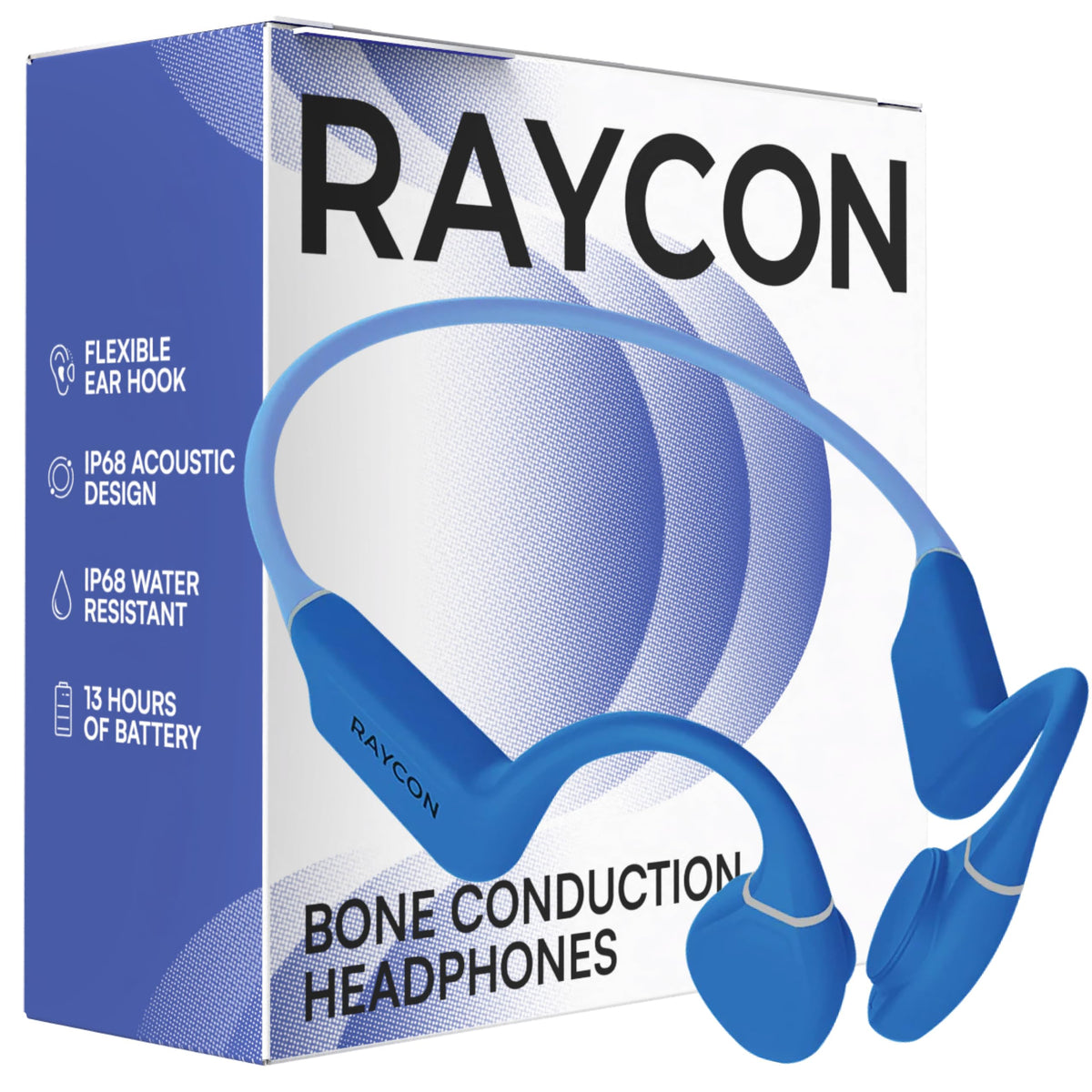 Raycon Bone Conduction Headphones - Open Ear Running Headphones & Bluetooth Earbuds, Sweat & Water-Resistant with Mic (Gray)