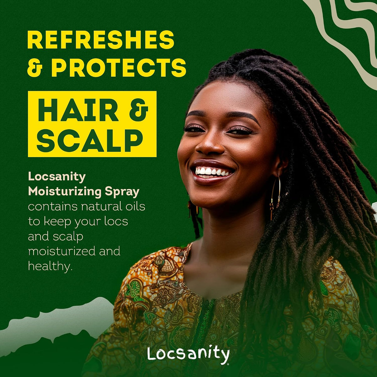 Loc Spray - Locsanity Daily Moisturizing Rosewater & Peppermint Spray for Locs, Dreadlocks - Lightweight Frizz Control Hair & Scalp Moisturizer - Natural Loc Care (8 fl oz)