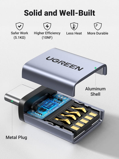 UGREEN USB C to USB Adapter 4 Pack, 10Gbps Male to 3.2 Female Converter