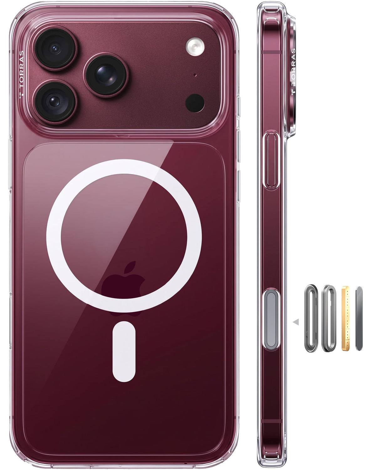 TORRAS Stronger Magnetic & Shockproof for iPhone 18 Pro Max Case Burgundy