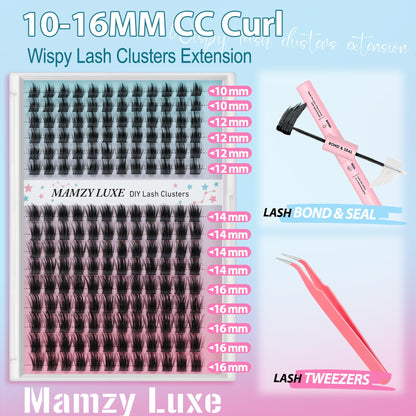 Lash Clusters Wispy 60D Eyelash Clusters 10-18mm Fluff Cluster Eyelash Extensions D Curl No Plastic Feel Individual Lashes Extension 240 Pcs Versatile False Eyelashes Clusters