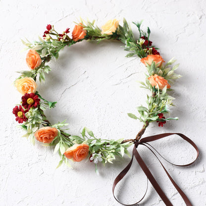 Pink Bohemian Flower Crown, Fairy Babys Breath Flower Headband