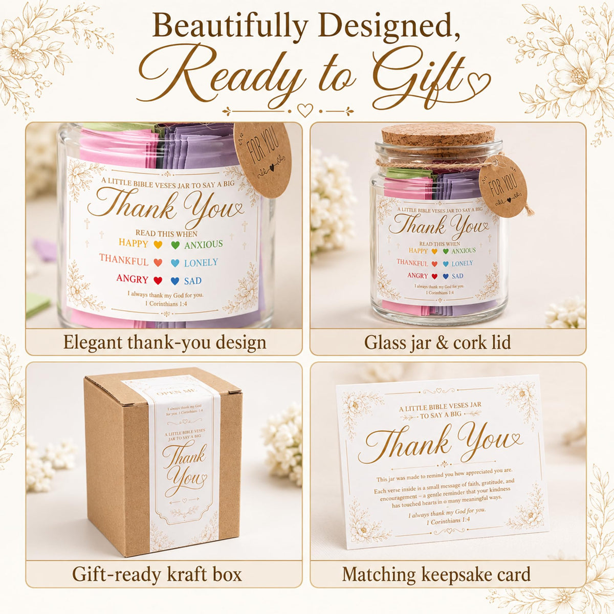 Read This When Bible Verses Jar – Birthday Gifts for Women, Christian Gifts, Christmas Gift for Women, Gift for Mom from Daughter