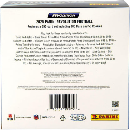 2025 Panini Revolution Football Trading Cards Mega Box