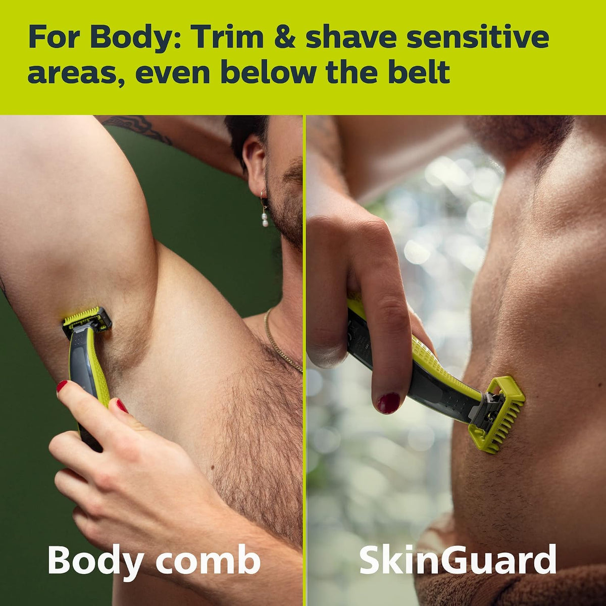 Philips Norelco OneBlade 360 Hybrid Face + Body Trimmer and Shaver