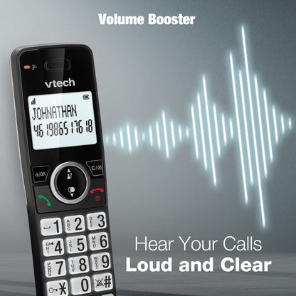 VTech EA5001 DECT Cordless Phone with Nuisance Call Blocker,Easy-to-Read Backlit Display,Landline Phone with 18 Hours Talk-time,Volume Booster,Handsfree Speakerphone,Speed Dial,2-Handset