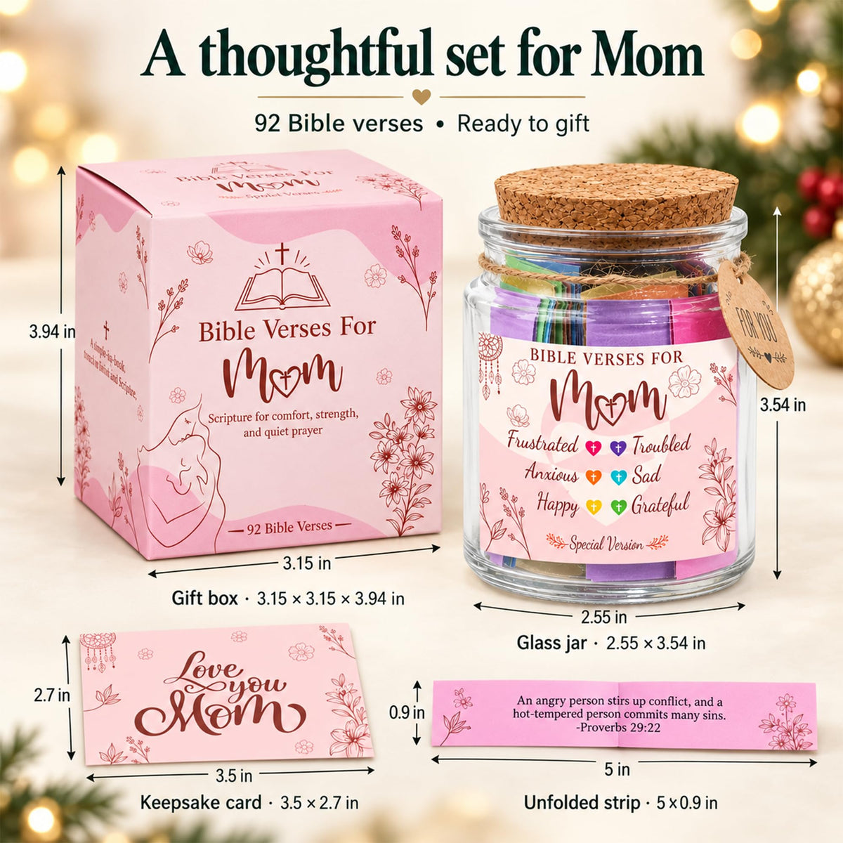 Read This When Bible Verses Jar – Birthday Gifts for Women, Christian Gifts, Christmas Gift for Women, Gift for Mom from Daughter