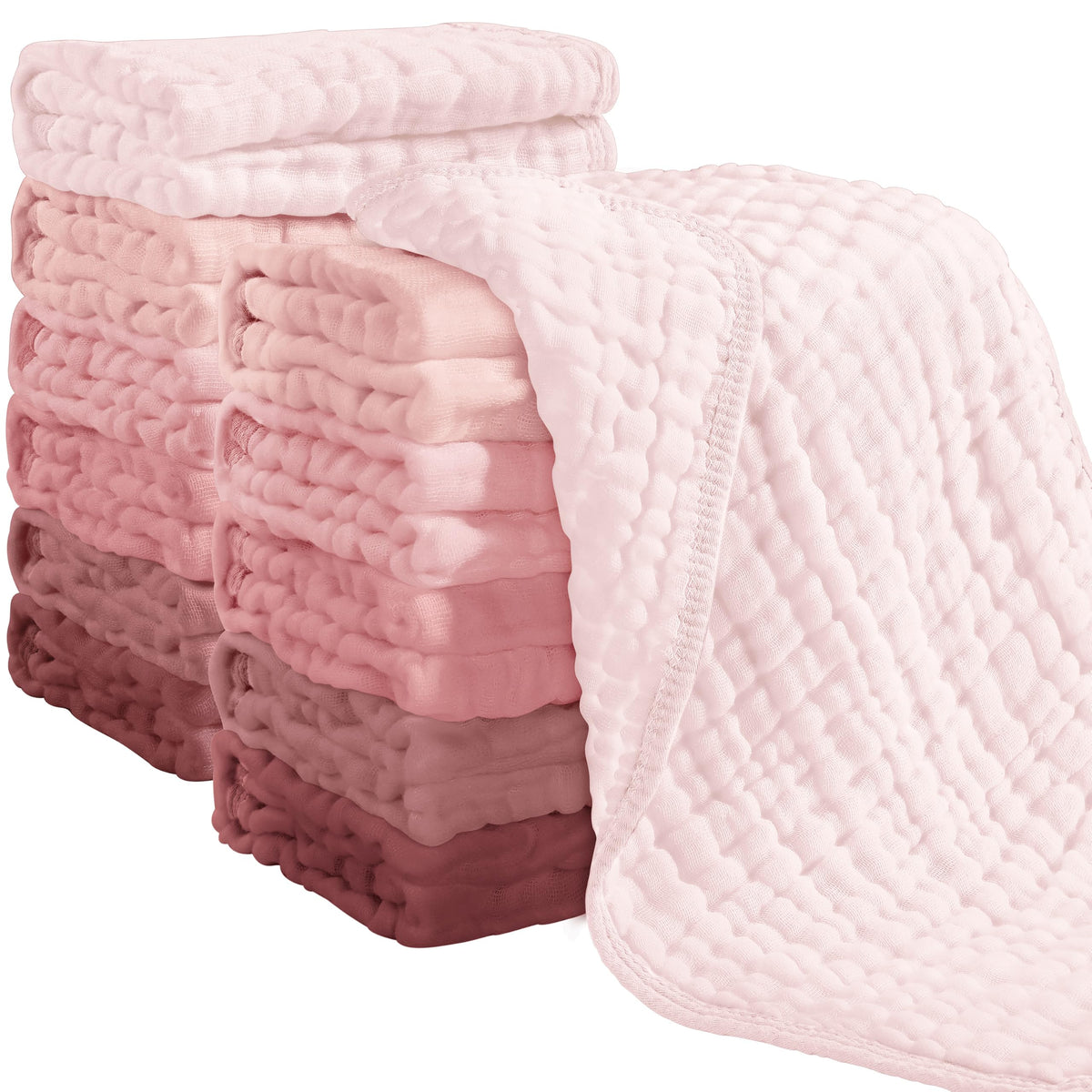 Looxii Muslin Baby Burp Cloths, Absorbent Brup Rags 6 Pack Set for Baby