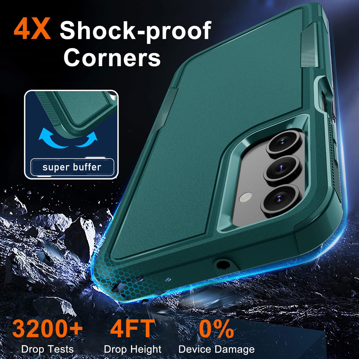 Case for Samsung Galaxy A16 5G,Full Body Heavy Duty Cover,Mint Green