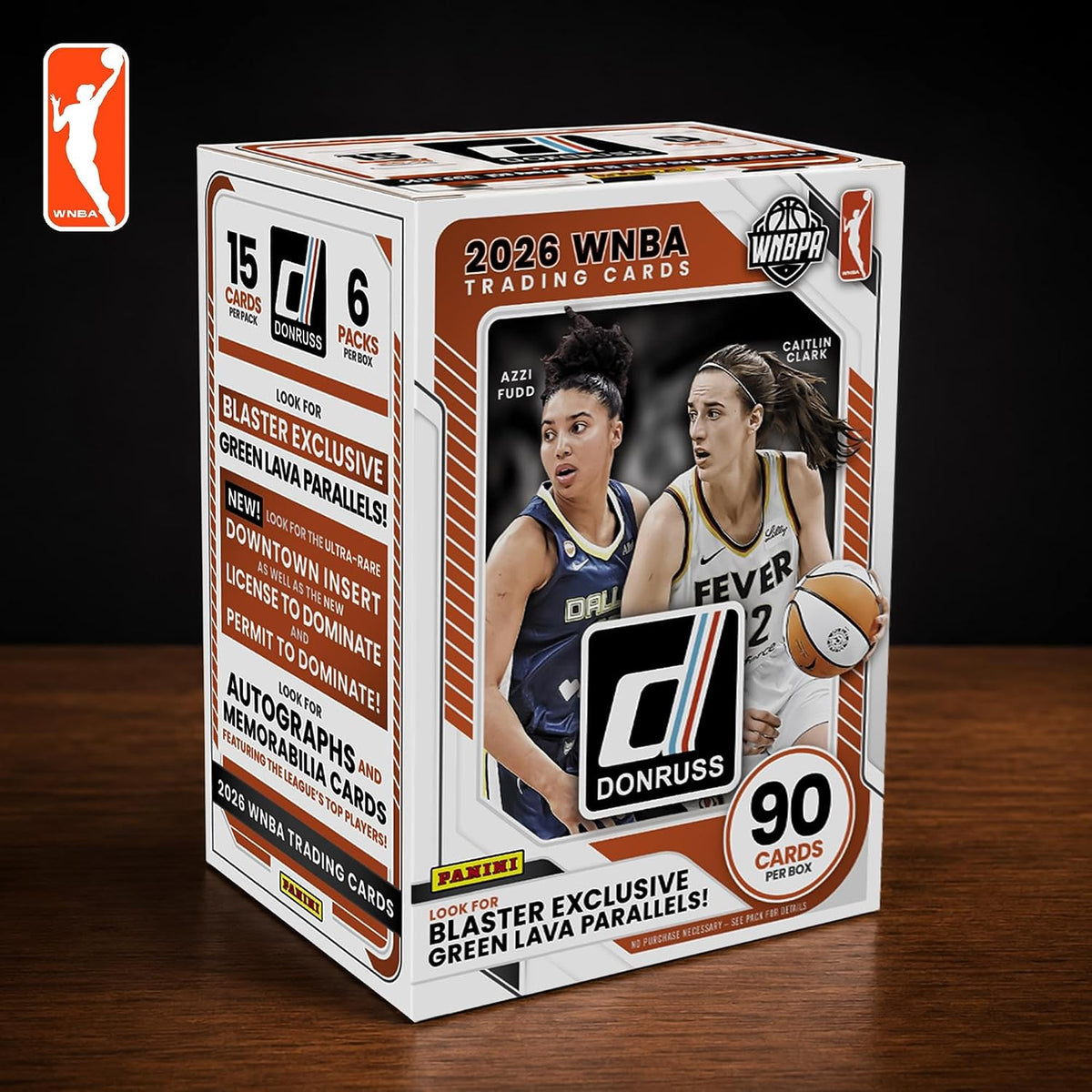 2026 Panini Donruss WNBA Basketball Blaster Box – 6 Packs, 15 Cards Per Pack, 90 Trading Cards