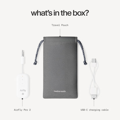 Twelve South AirFly SE, Bluetooth Wireless Audio Transmitter Adapter, White