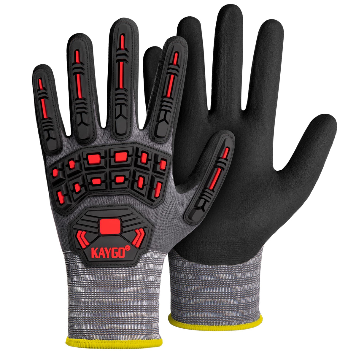 KAYGO Safety Work Gloves MicroFoam Nitrile Coated 12 Pairs, KG18NH